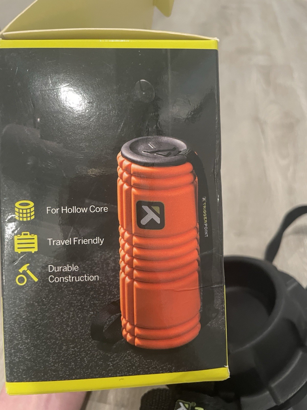 Trigger Point Grid Foam Roller GRID Caps and Strap - Black TriggerPoint