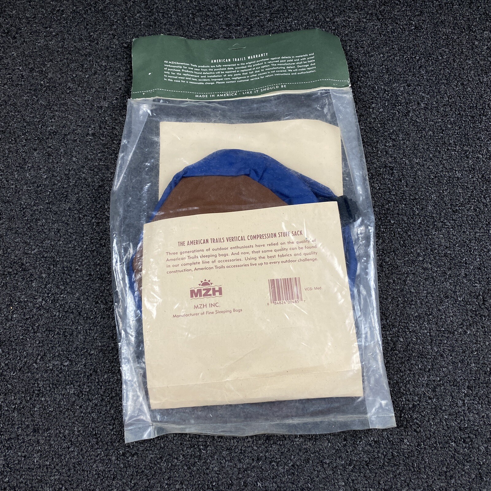 Vintage American Trails Vertical Compression Stuff Sack Medium 8” x 18.5”