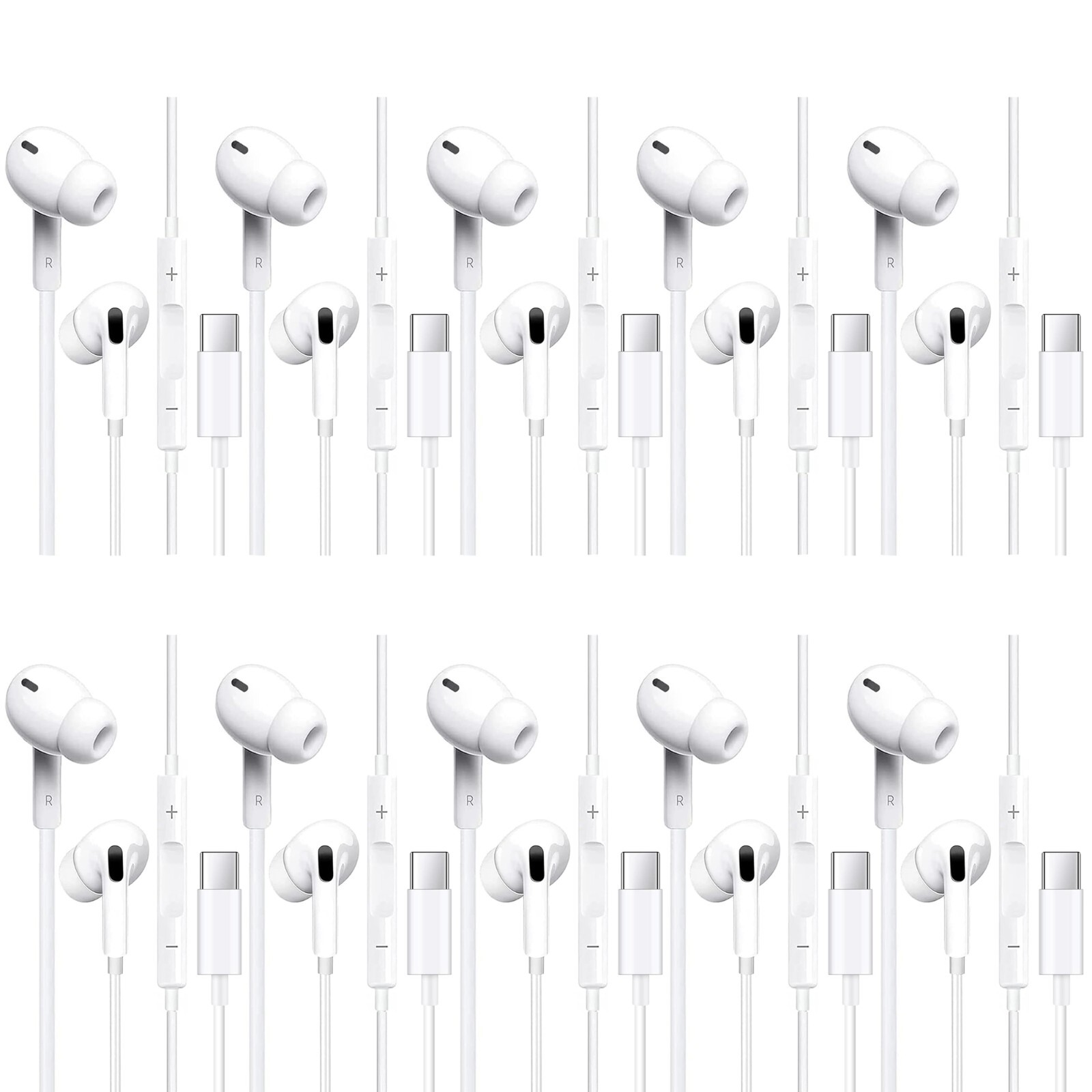 10-Pack OEM Headset Earphone Earbud For Samsung Galaxy S20 S10 S9 S8 Note 10 9 8