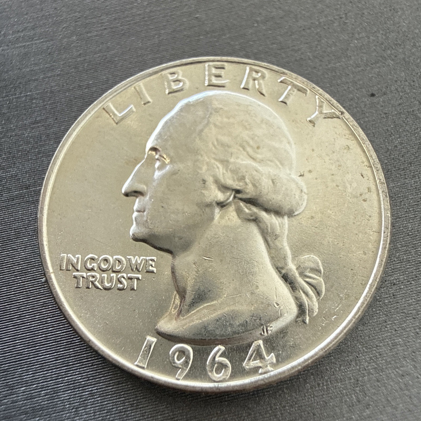 1964 P 4 Silver Washington Quarters