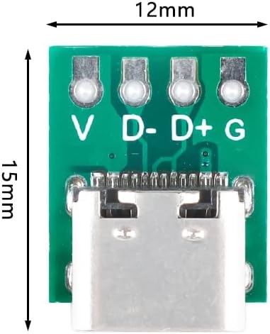 20 Pcs USB 3.1 Type C Connector Board DIY Serial Basic Breakout Female Connector
