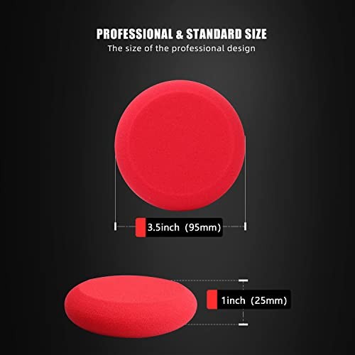 Foam Applicator Pads, 4 Inch Round Shape Side 10pcs Foam Applicator Pads 2