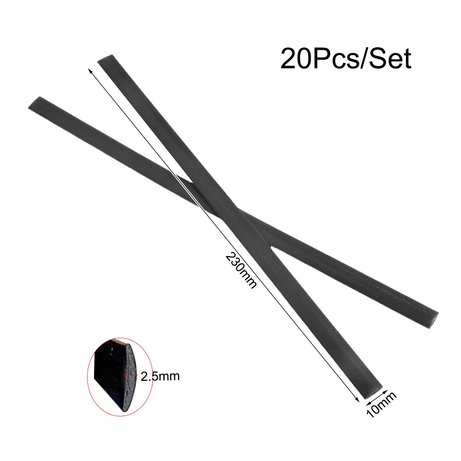 Plastic Welding Rods Welding Rods Indoor Outerdoor 2.5mm 8-3/4 X 3/8 Inch