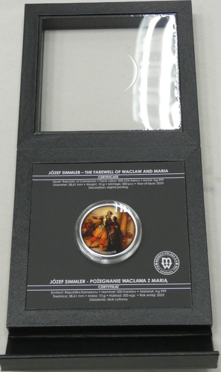 2023 Cameroon Farewell of Waclaw and Maria 10g 999 Silver in OGP