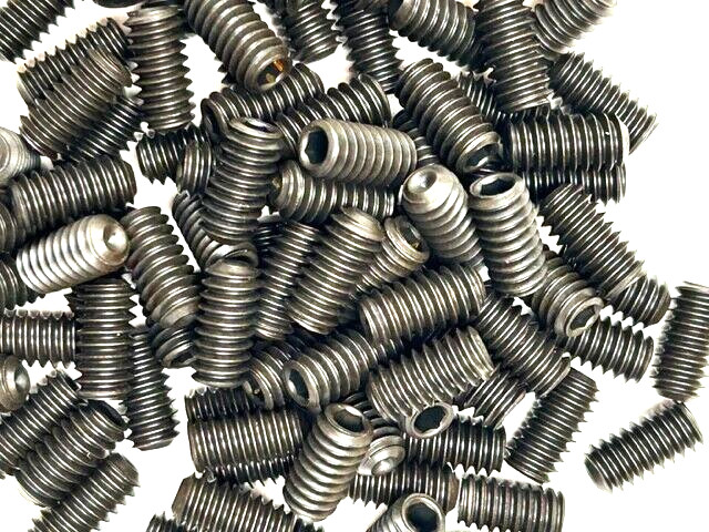1/4-20 x 1/2 HEX SOCKET SET SCREWS CUP POINT BLACK OXIDE ALLOY STEEL 100 PIECES