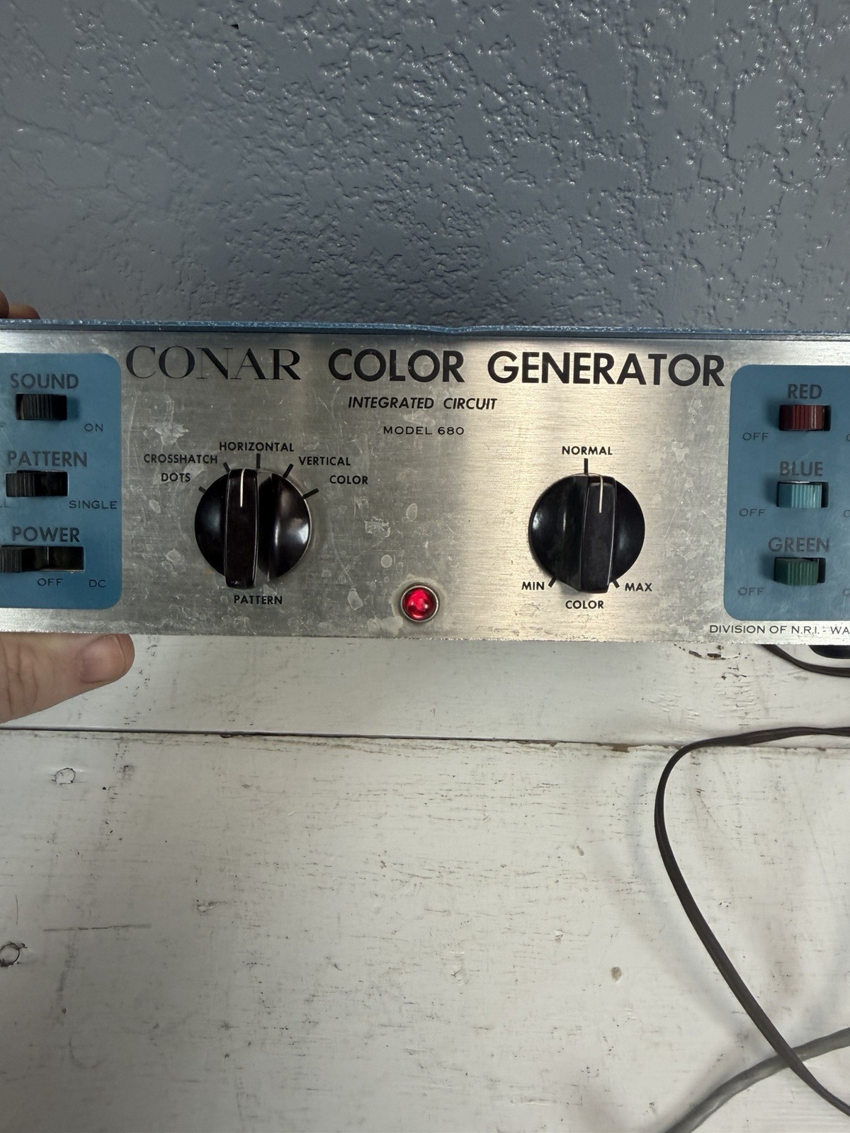 Vintage Conar Instruments Model 680 TV Pattern Generator Turns On