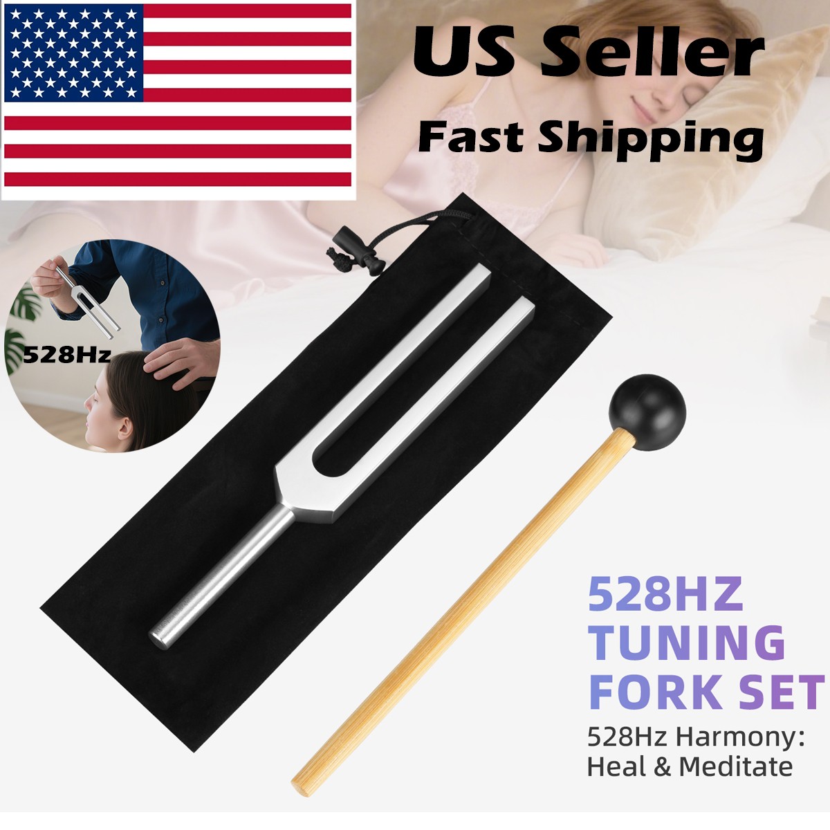 POGOLAB Tuning Fork Sound Therapy 528Hz Chakra Yoga Meditation Healing Partner