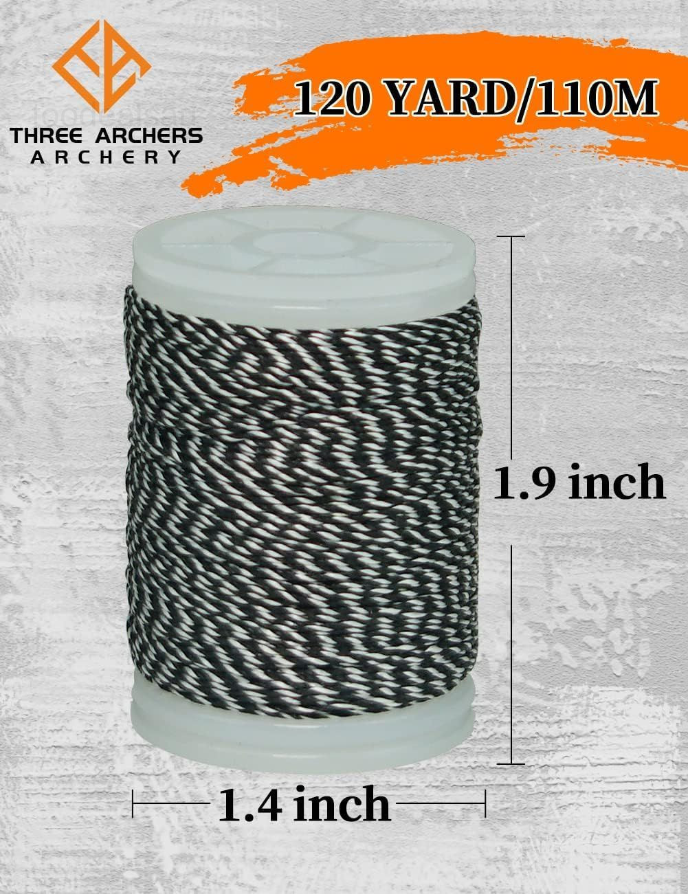 Bowstring Serving Thread String Jig 120 BLACK&WHITE