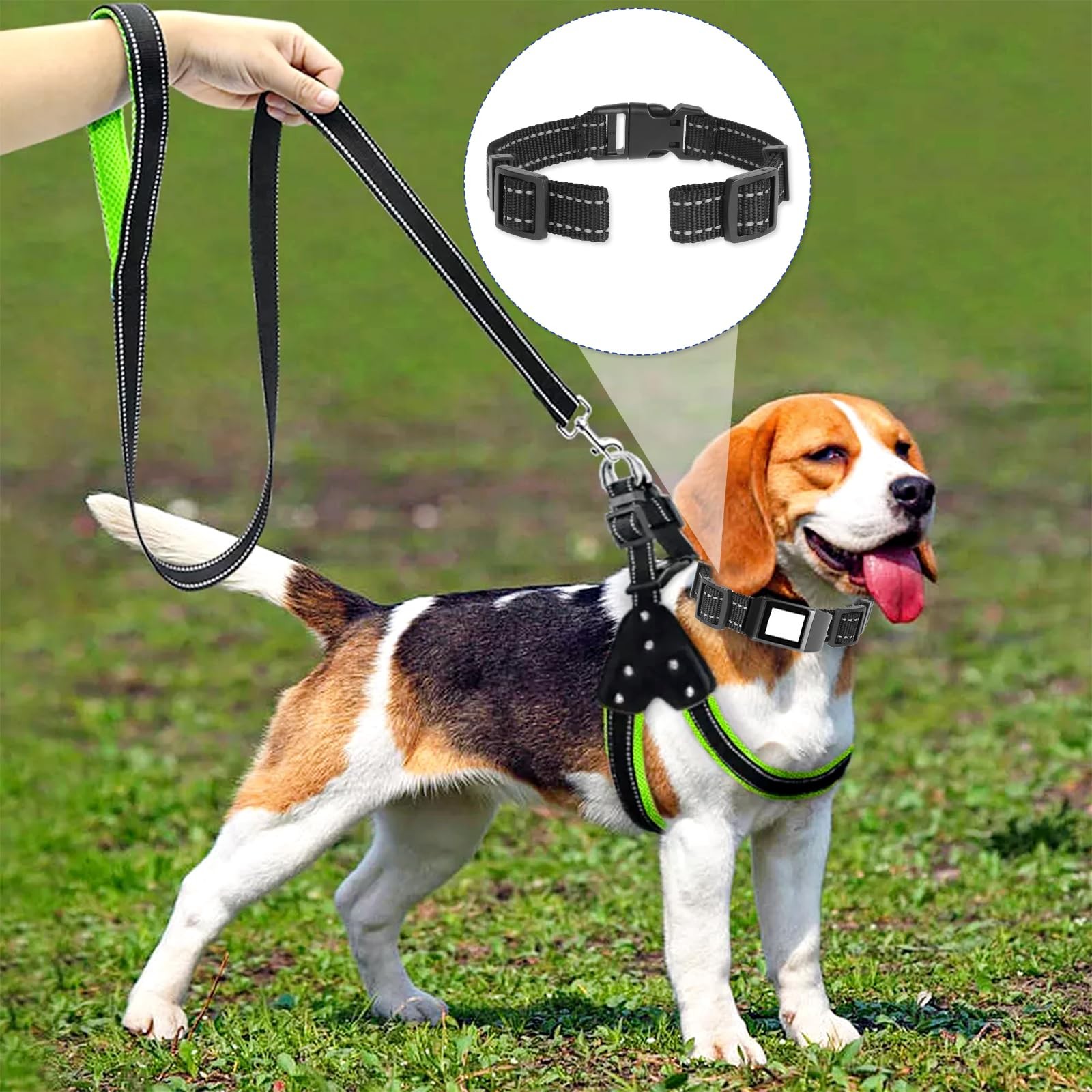 2 Pack Replacement Collar for Dog Training 10 * 8 * 1.7cm, Black