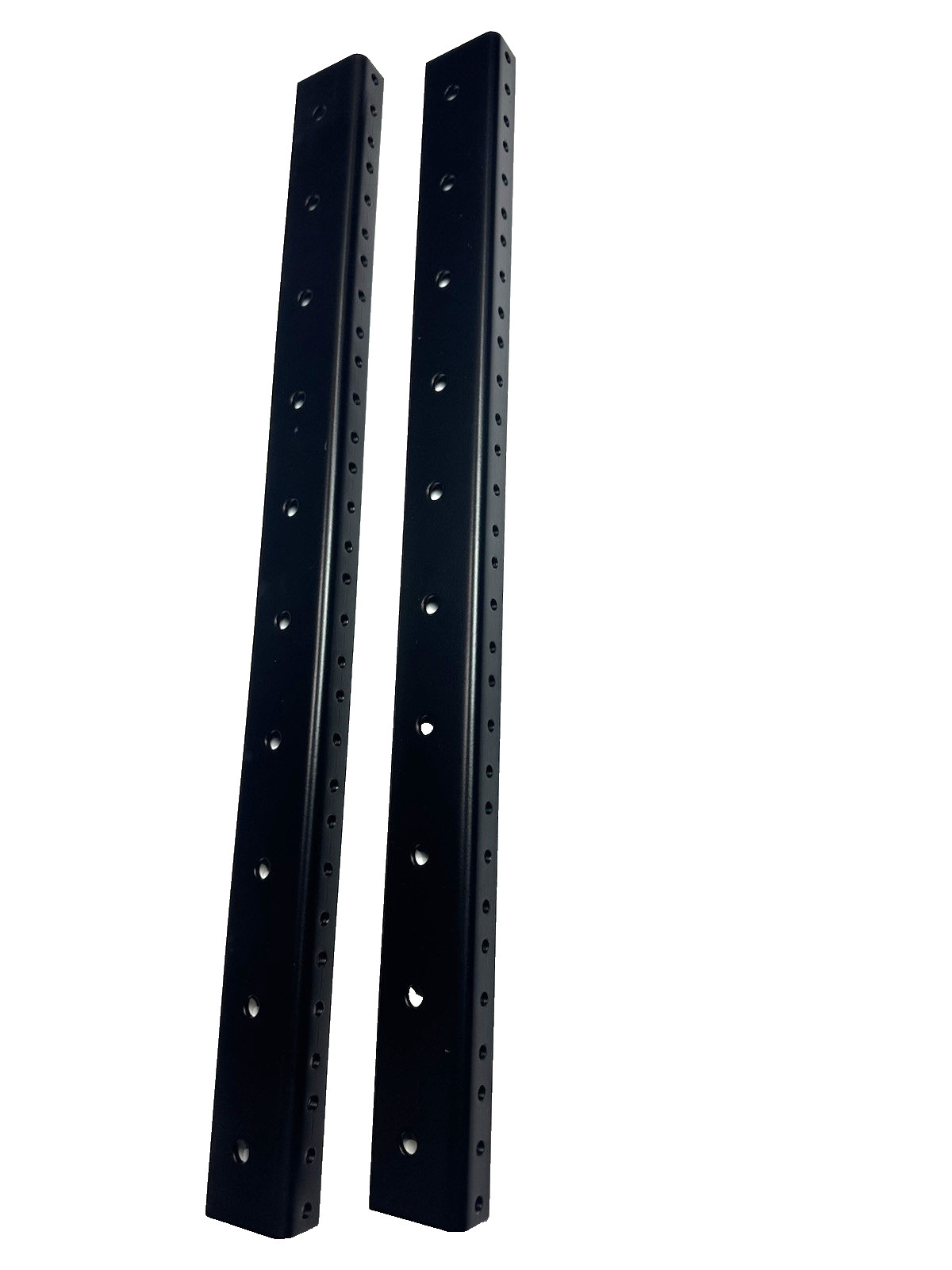 2 (One Pair) 10U / 10 SPACE Rack Rails 17.5" Lg Tapped 10/32" for Amplifier Rack