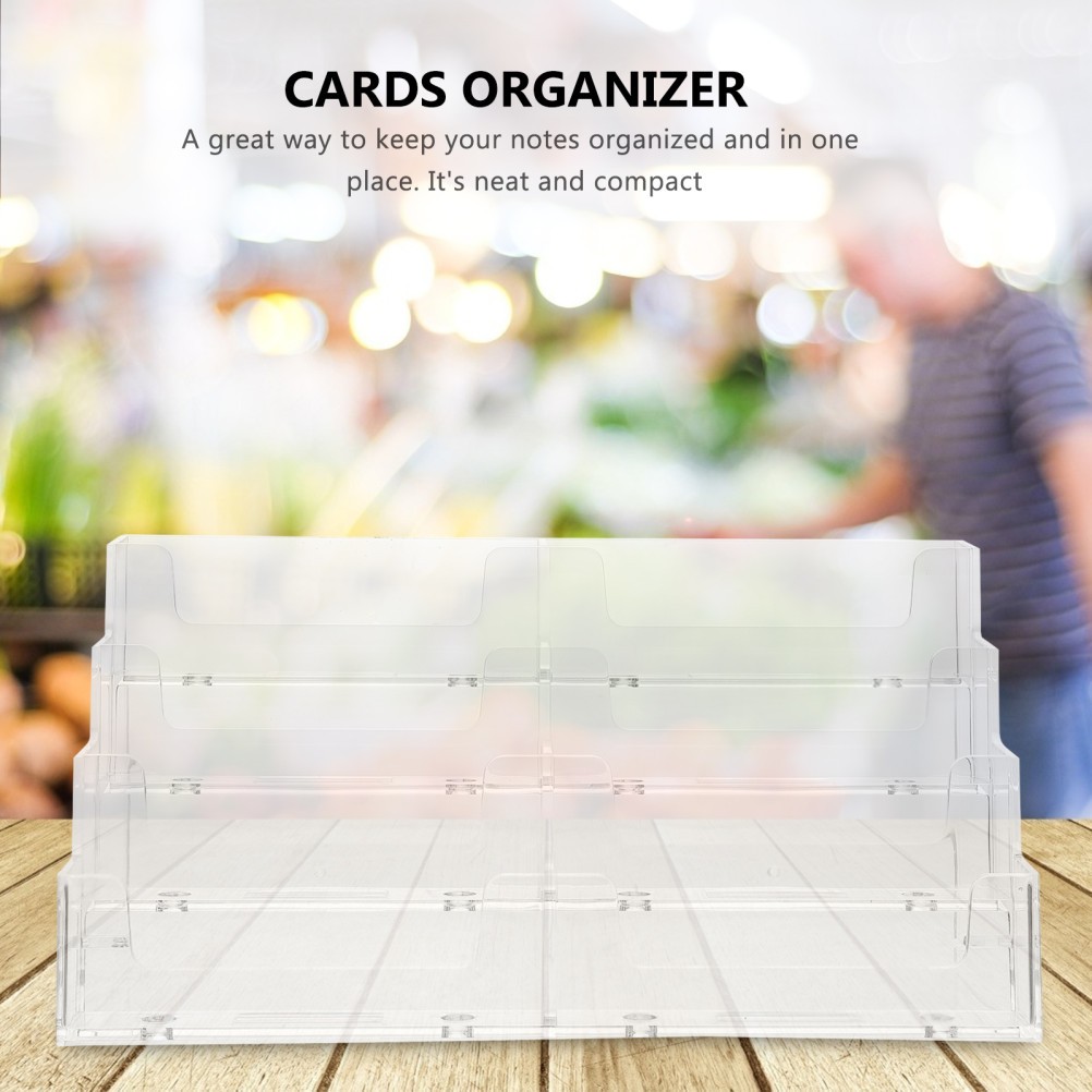 1Pcs Reusable Transparent Table Storage Box Business Case for Office Use