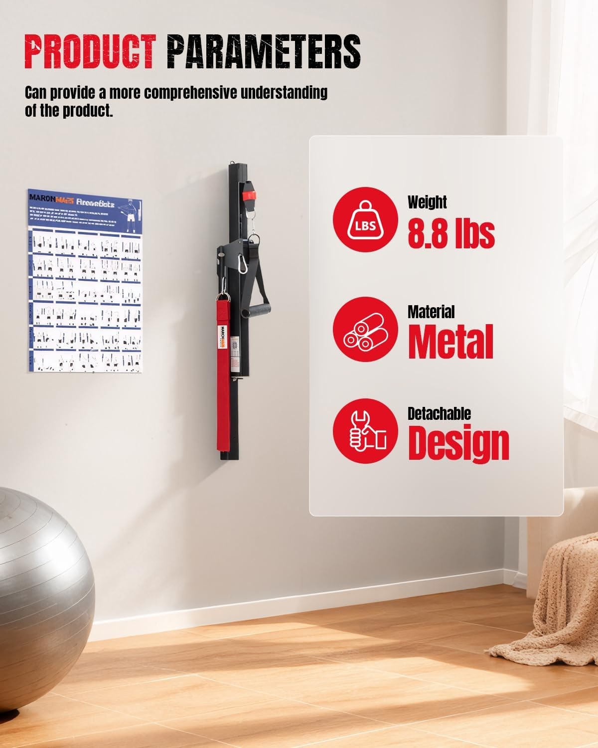 Compact Cable Machine for Home Gym - Adjustable Resistance Full Body Trainer