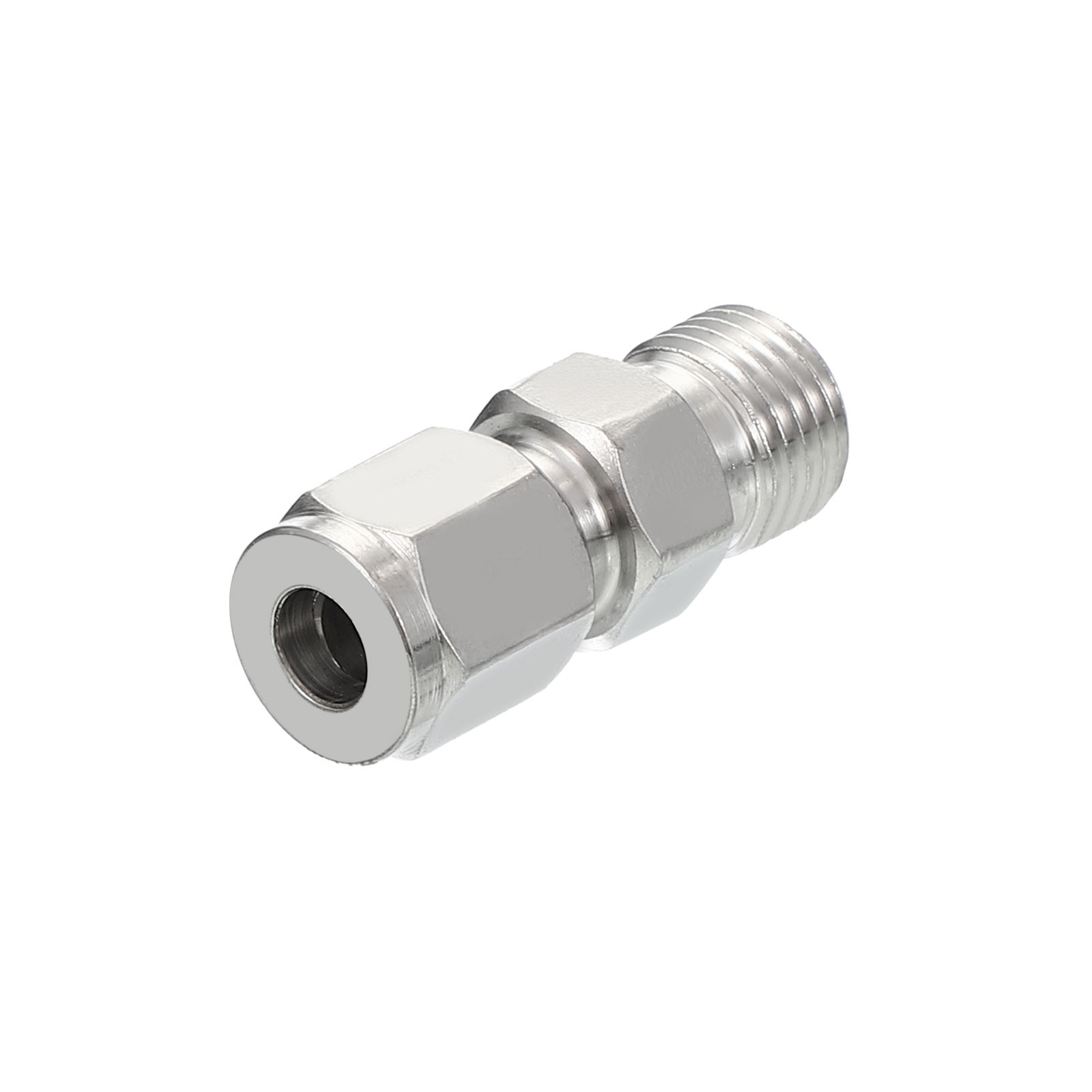 1/4G x Φ1/4" Stainless Steel Compression Tube Fitting with Double Ferrules