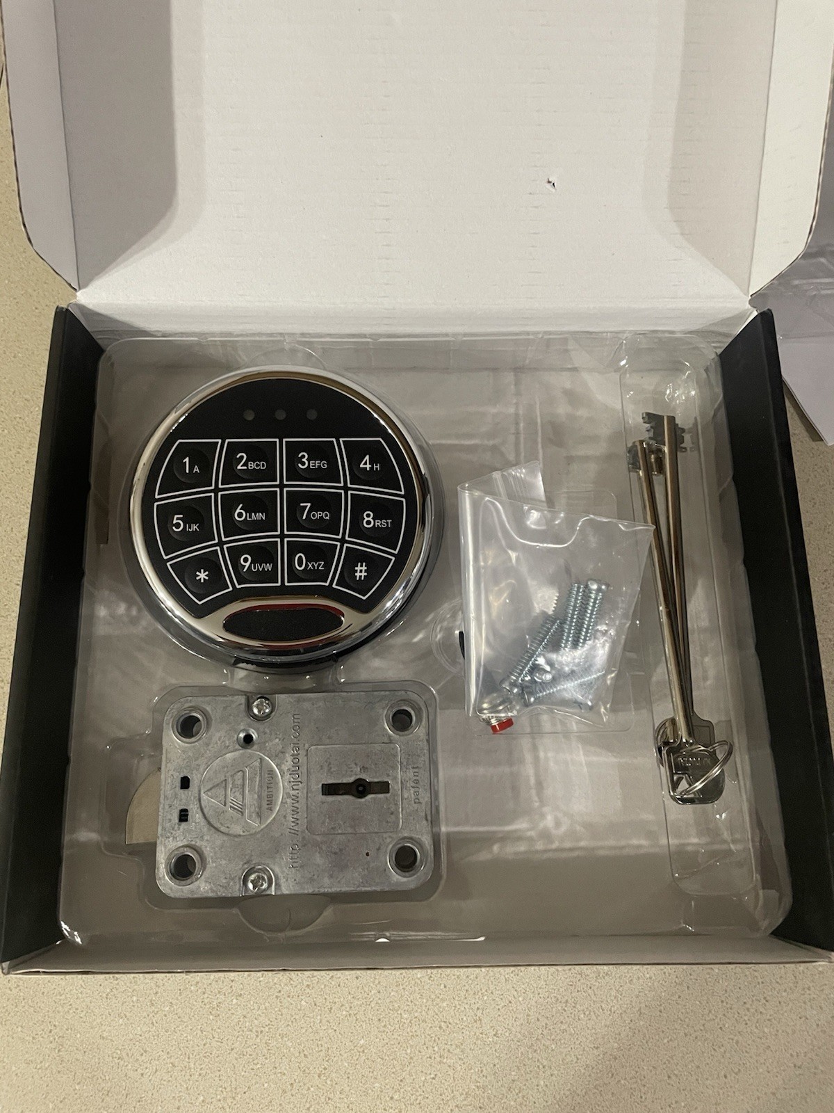 Ambition Gun Safe Lock Replacement Swing Bolt Lock 2 Override Keys