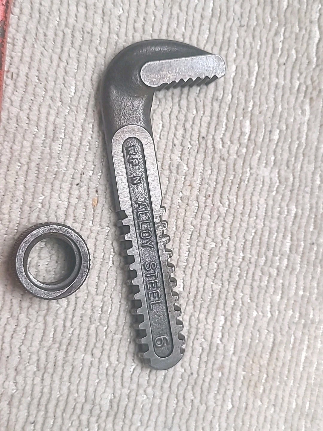 Vintage Ridgid Heavy Duty 6” Pipe Wrench Elyria Ohio USA Made Tool.