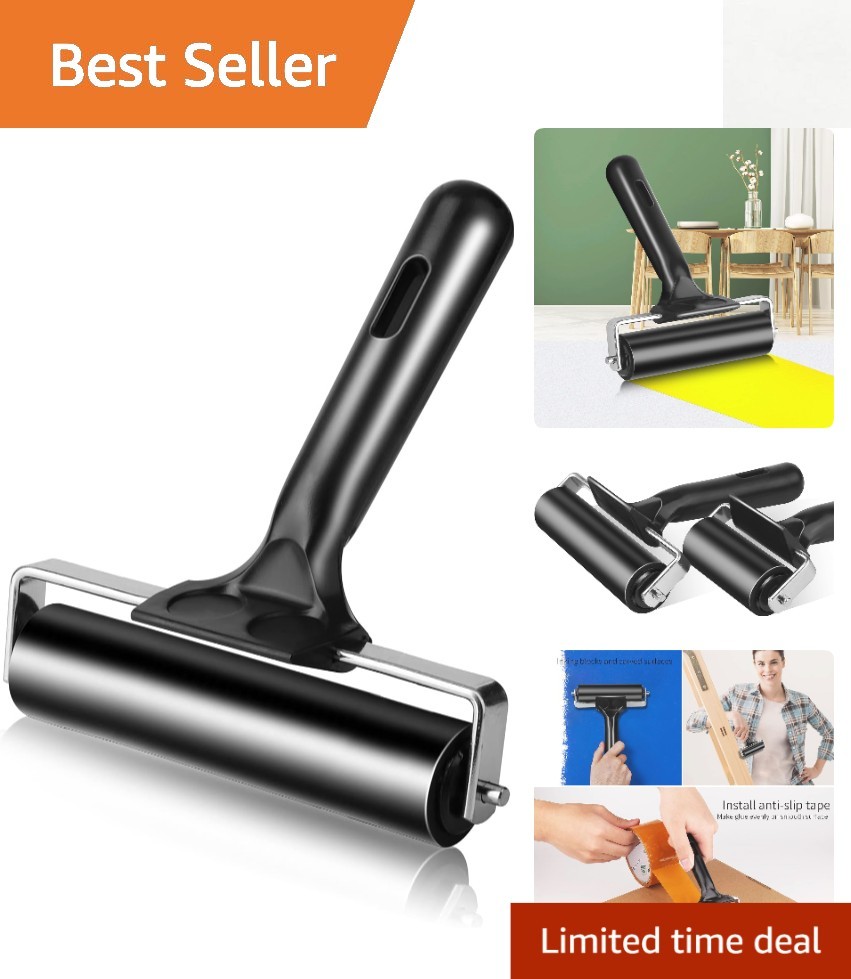 Versatile 6-Inch Brayer Roller for Printmaking, Inking, and Craft Projects