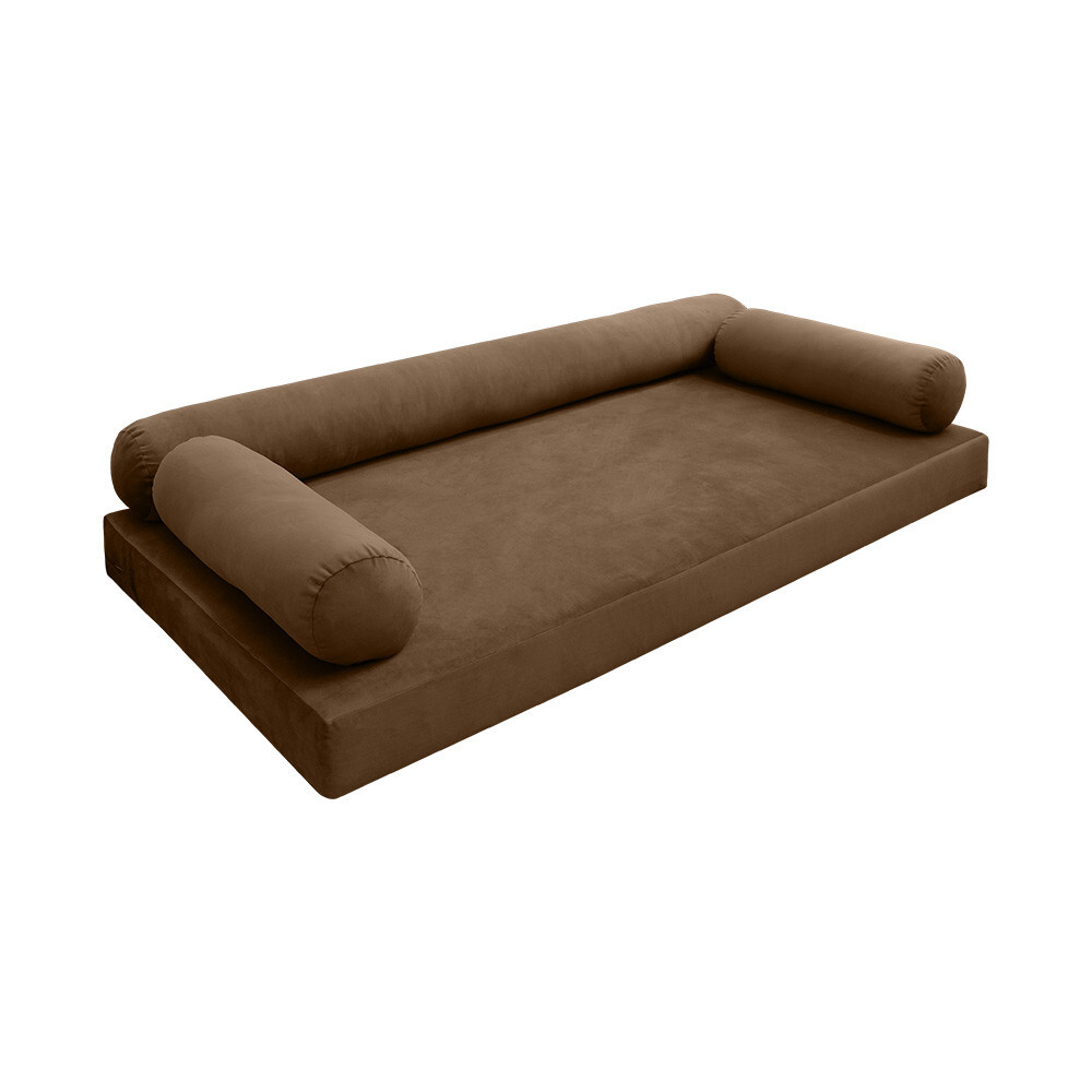 Model V6 Twin-XL Velvet Knife Edge Daybed Mattress Pillow Complete Set AD308