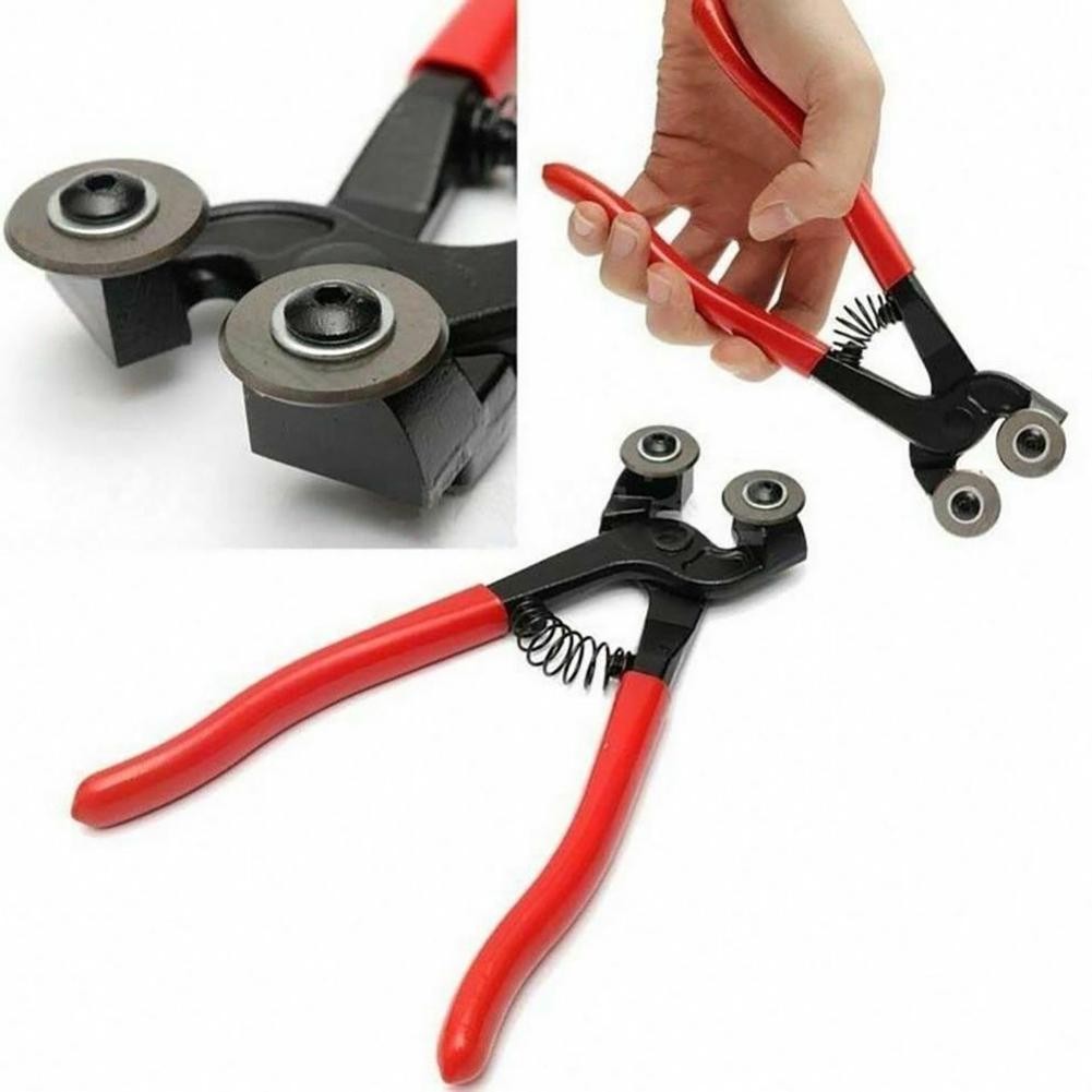 Glass Caliper Cutter Pliers Ceramic Mosaic Nippers Round Nose Cutting Wheel Tool