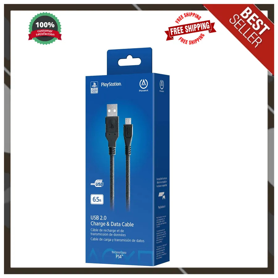 PowerA USB Charging Cable for PlayStation 4 PS4 Controller