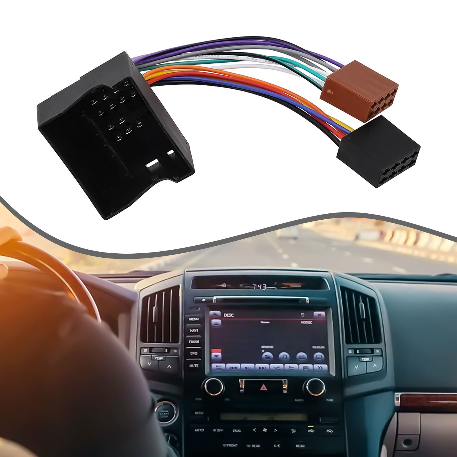 Easy to Install For Golf Car Stereo Radio Wiring Harness Adapter ISO Cable