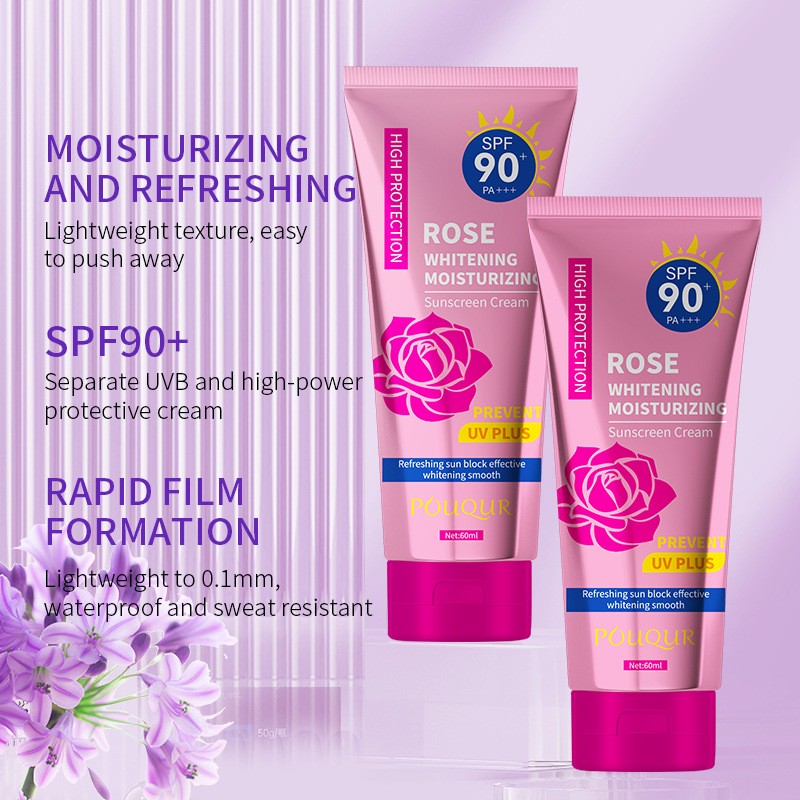 Rose Sunscreen BB Cream SPF Moisturizing Concealer Repair Isolation Makeup