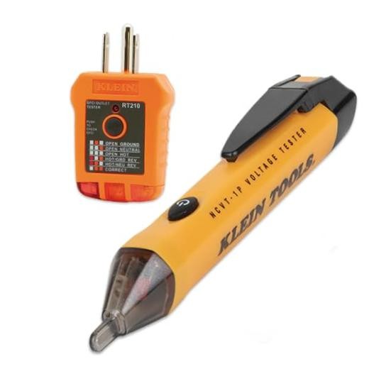 Klein Tools 80025 Outlet Tester Kit with GFCI Tester and Non-Contact DEVICE