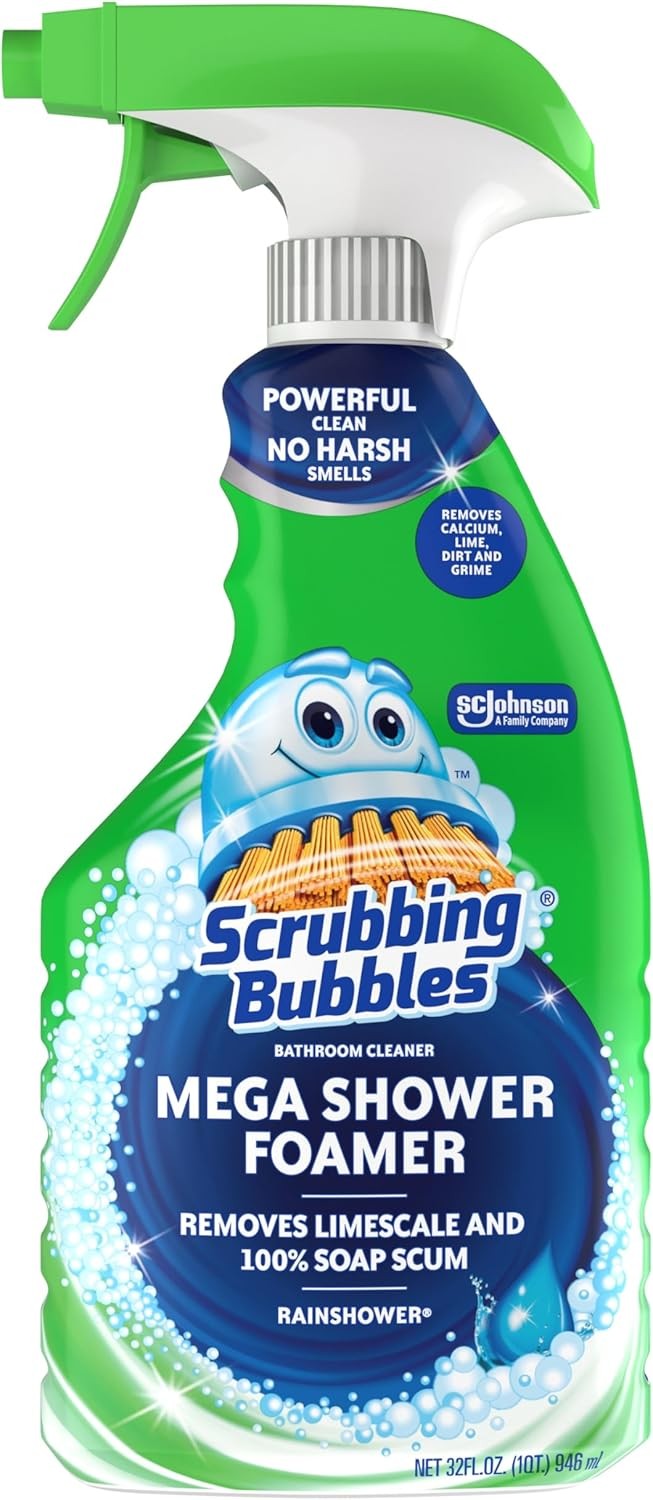 Scrubbing Bubbles Mega Bathroom and Shower Cleaner Spray, Foaming Action...