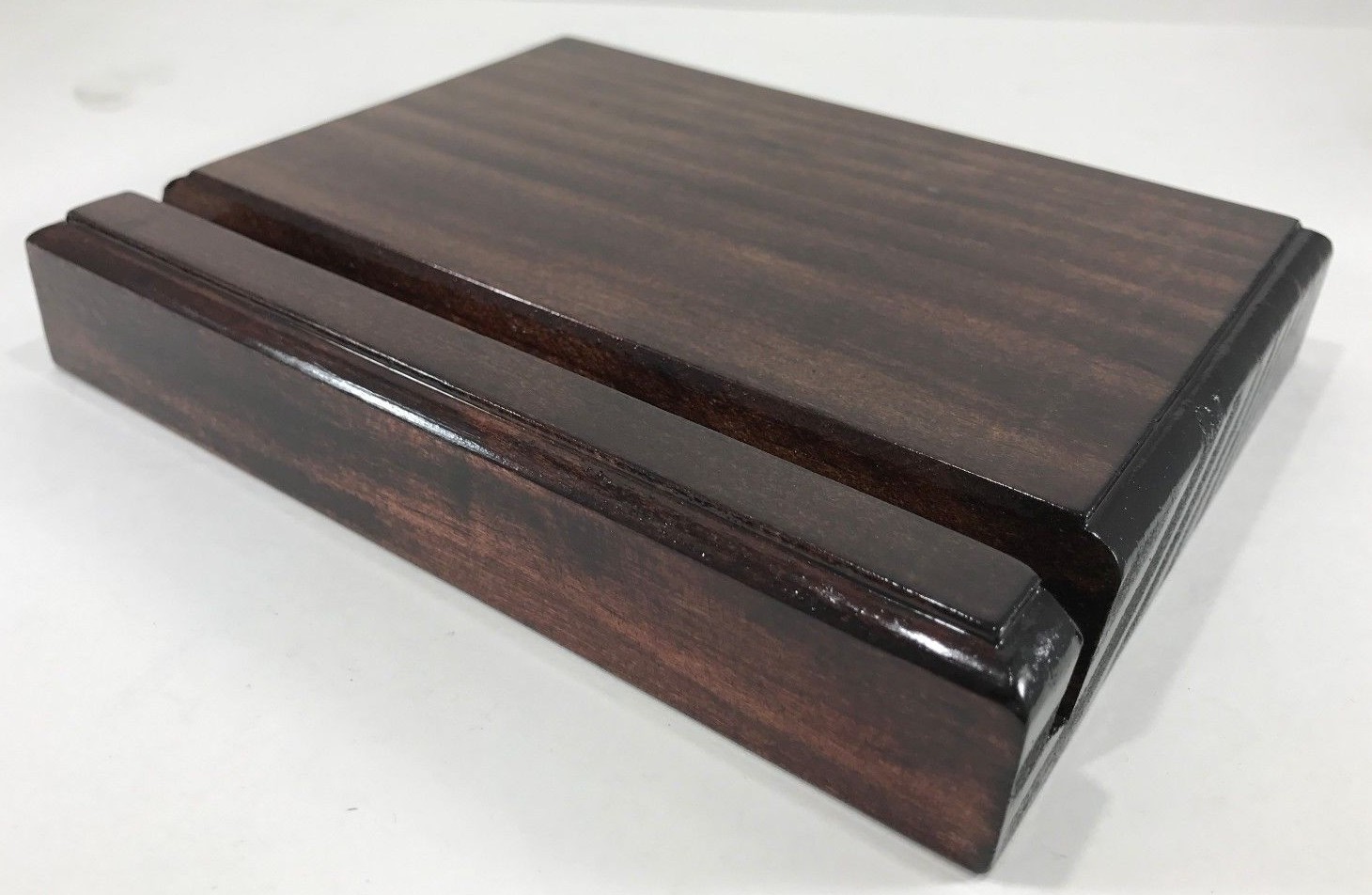 Smartphone / Tablet Stand - Pine Wooden Handcrafted - Minwax Dark Walnat Finish