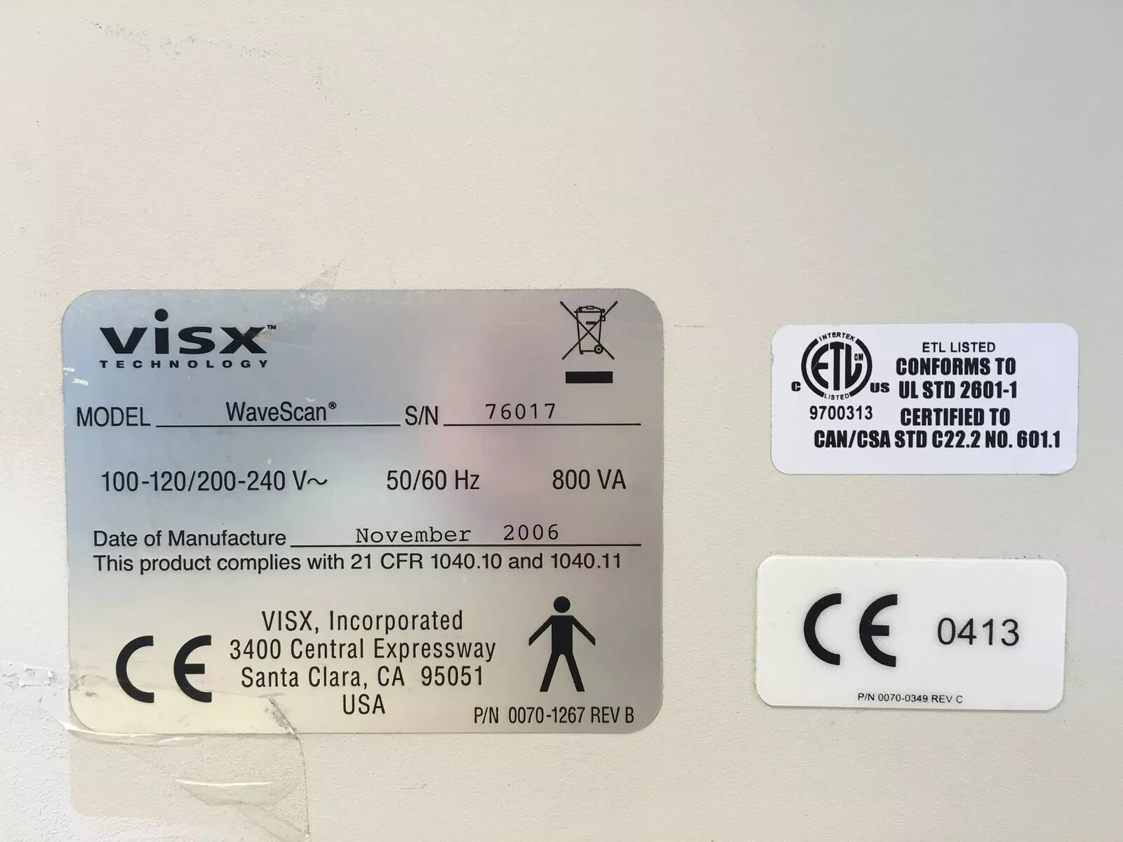 Visx Technology WaveScan Wavefront System – Advanced Refractive Eye Care Device