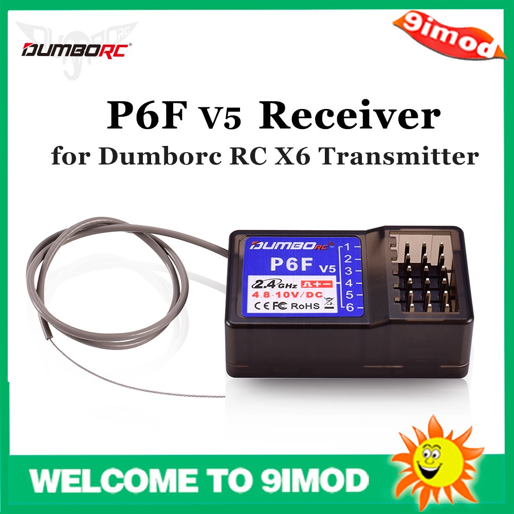 DUMBORC X6F X6FG 2.4G 6CH Radio Control  Receiver for Domborc RC X6 Transmitter