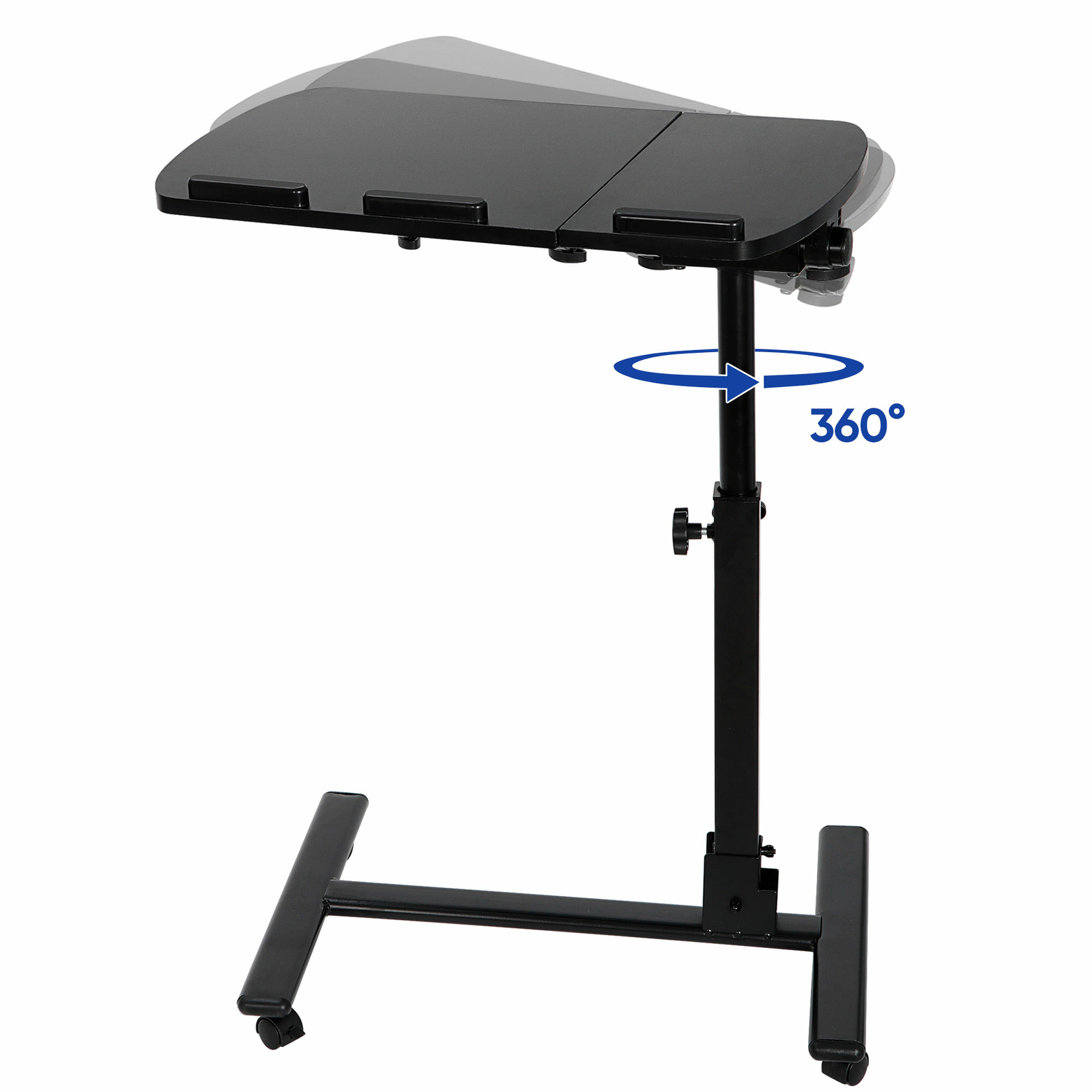 Rolling Laptop Desk Over Sofa Angle Height Adjustable Bed Notebook Table Stand