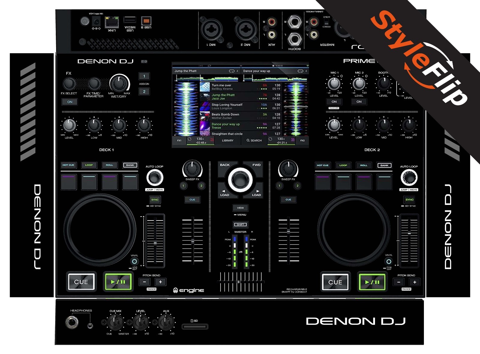 Denon Prime Go Skin | Black | Protective Decal | StyleFlip Skins