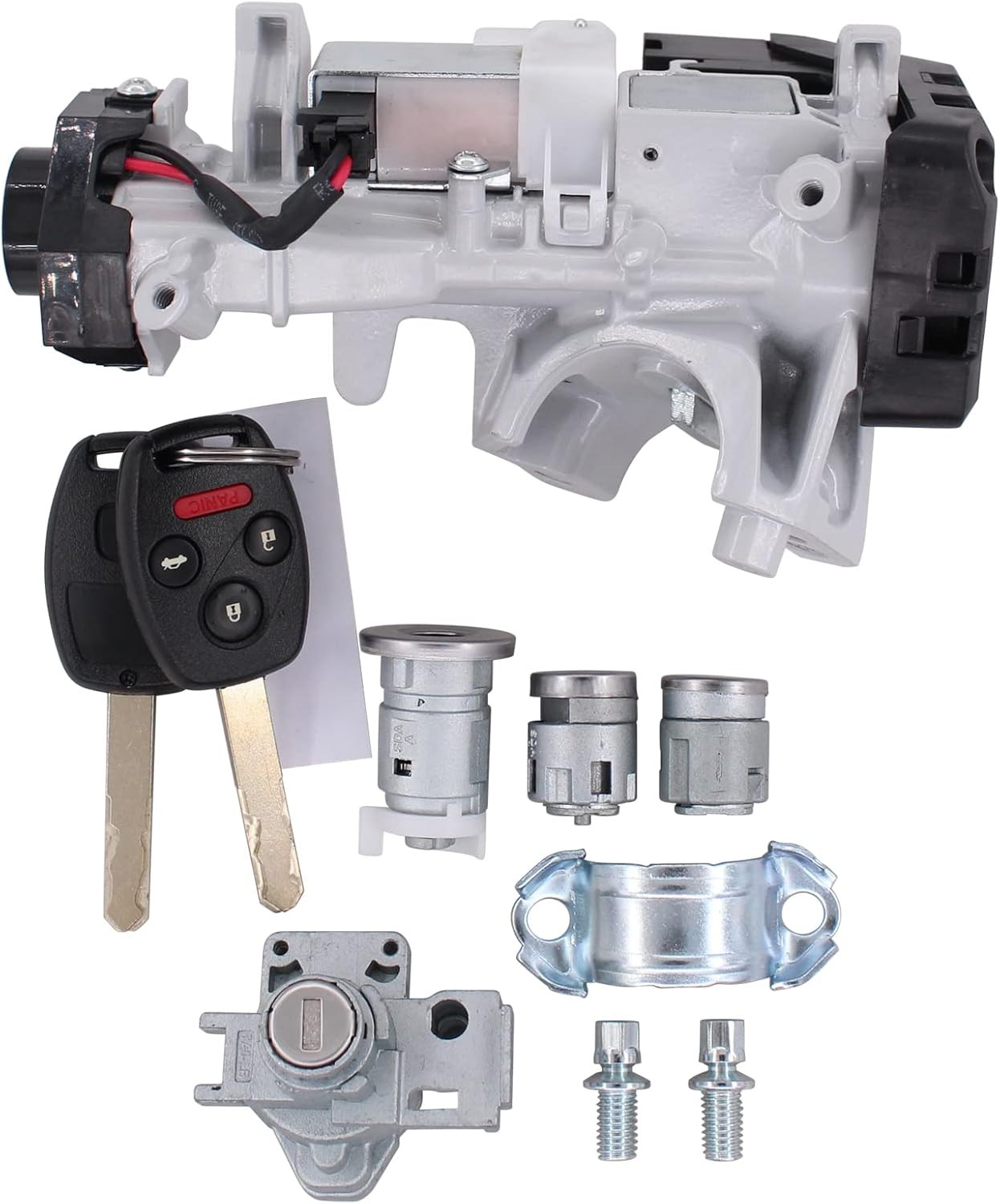 4-Button Key Shell Ignition Switch Lock Cylinder Door for Honda Accord 2008-2011