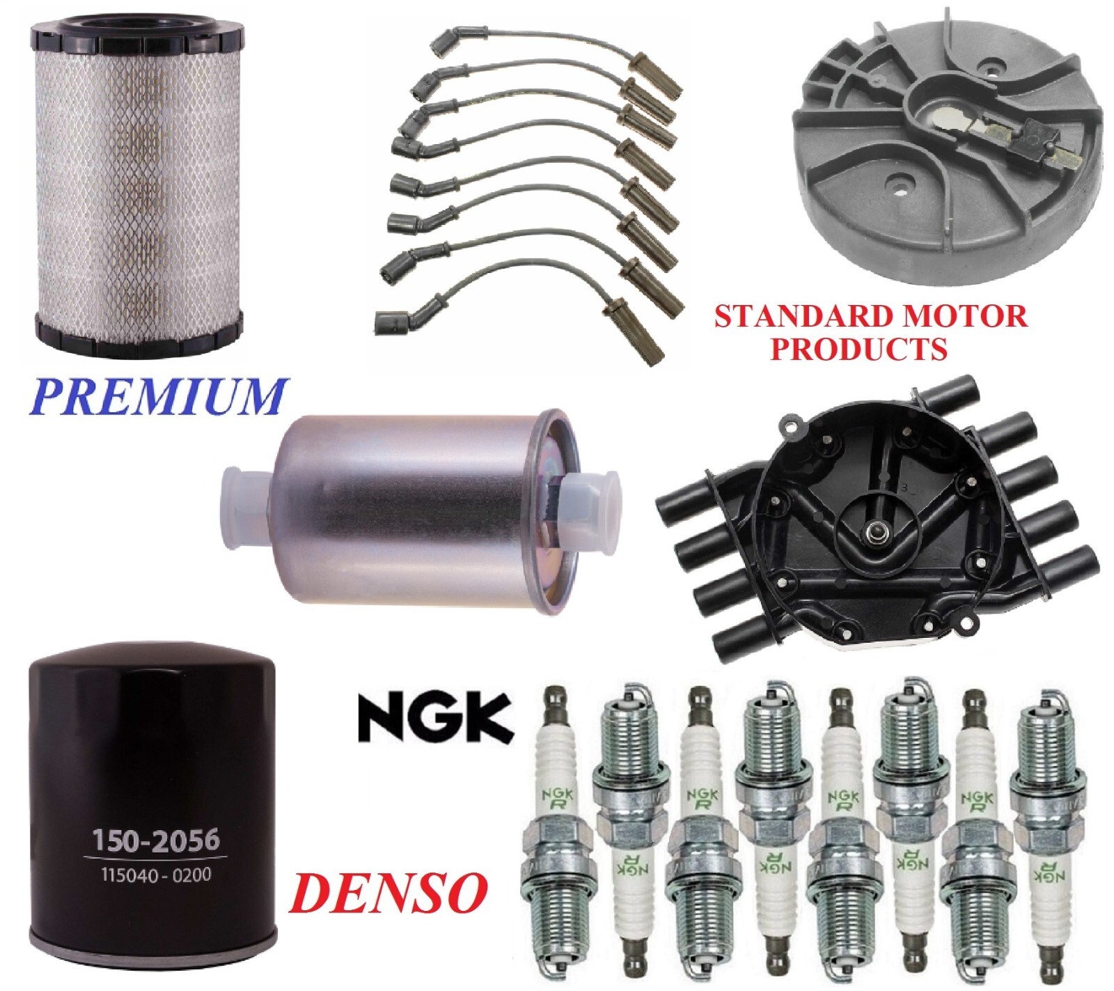 Tune Up Kit Filters Cap Wire Spark Plugs For CHEVY P30 V8 7.4L;VIN (B) 1998-1999
