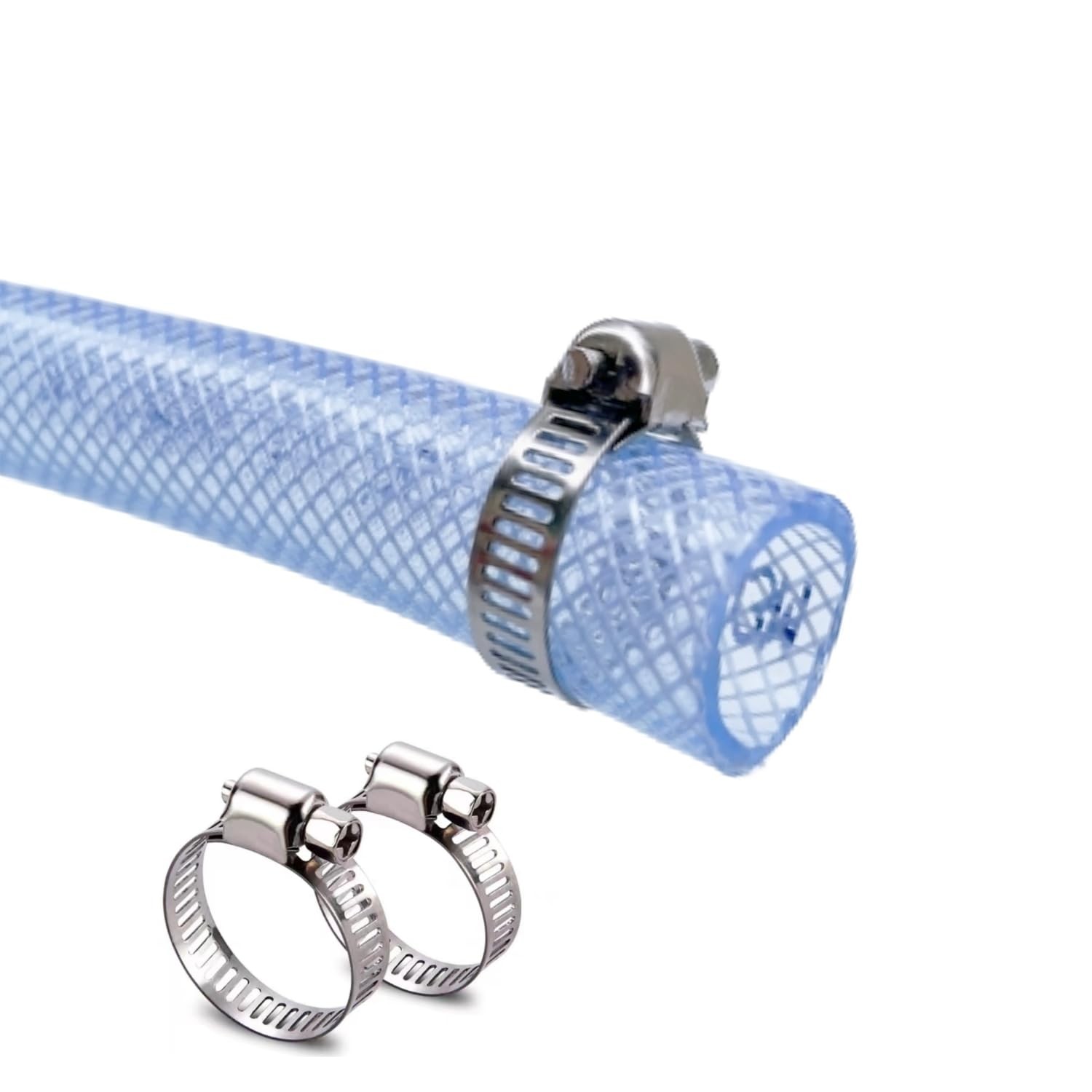 1/2"ID x 10FT High Pressure Braided Clear Flexible Industrial PVC Tubing, Hea...