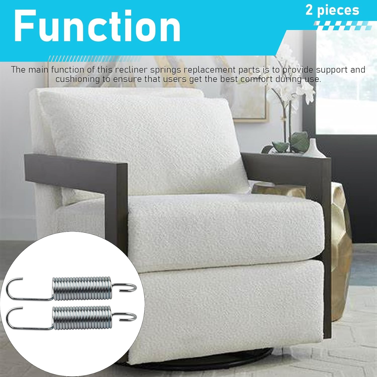 3-5/8 Inch Recliner Springs Fits for Southern Motion, Catna-pper and Lazy...