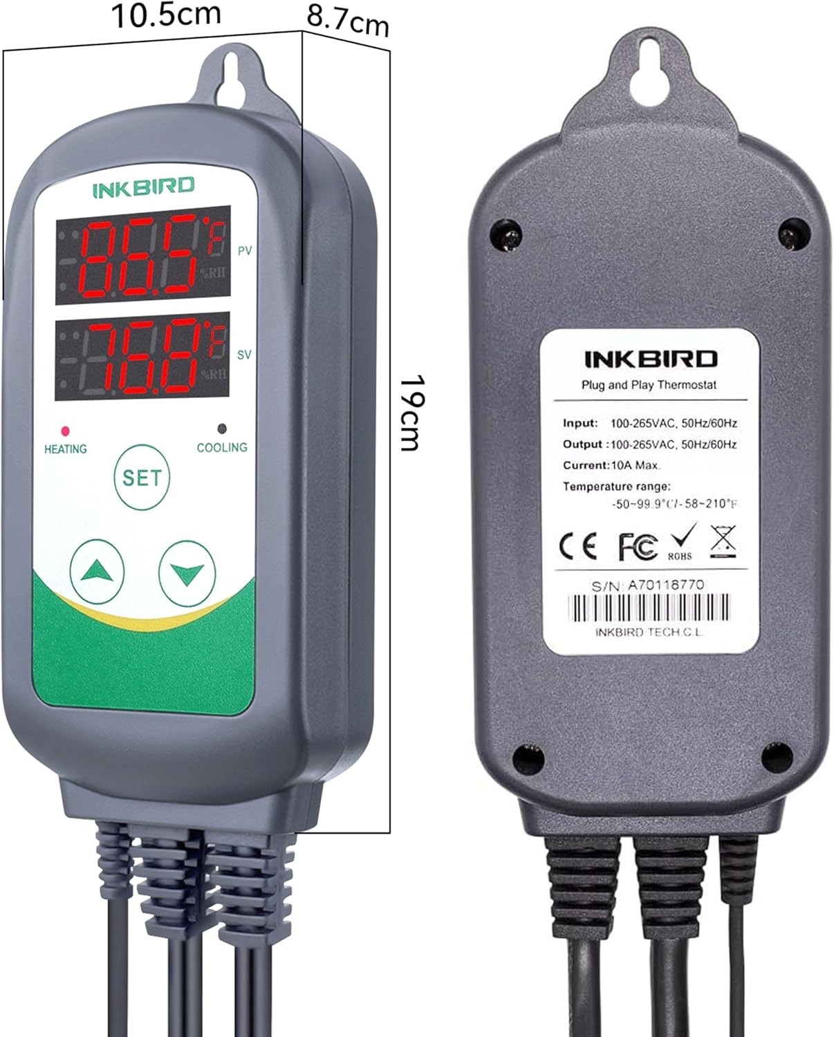 User-Friendly ITC-308 Temperature Controller – Ideal for Fermenting & Plants