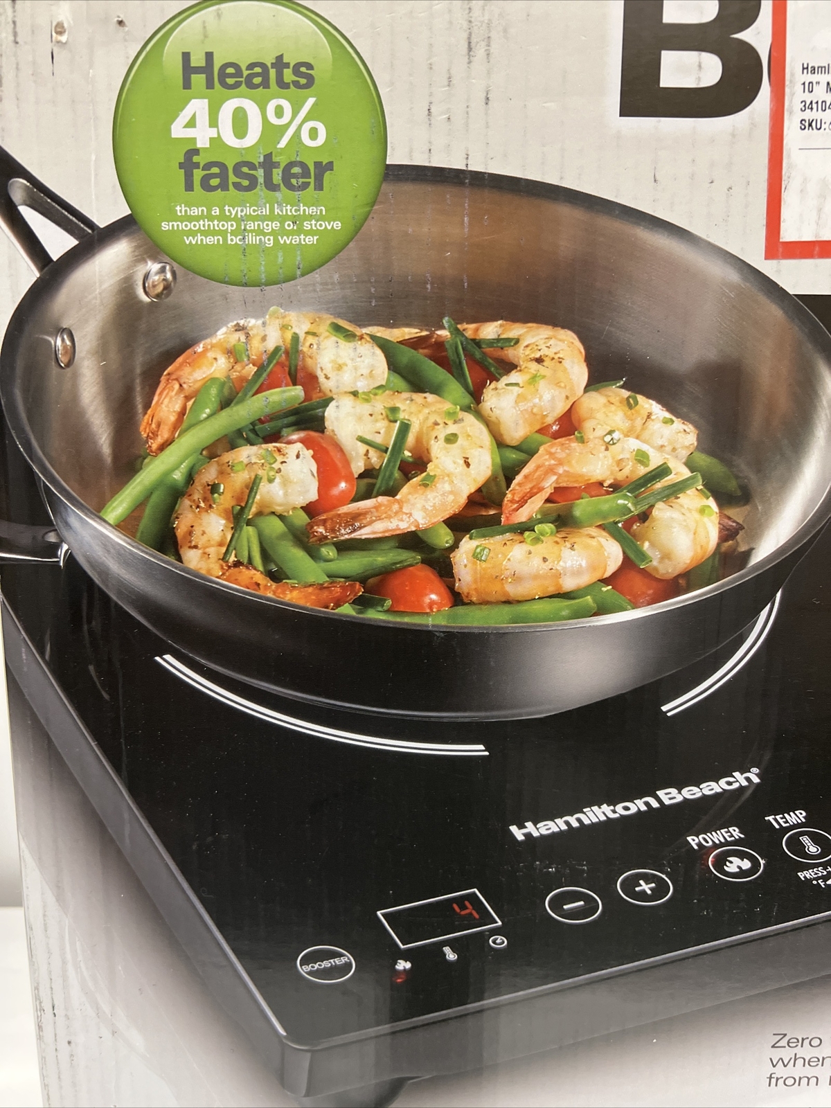 Hamilton Beach Portable Single Induction Cooktop Countertop - OPEN BOX