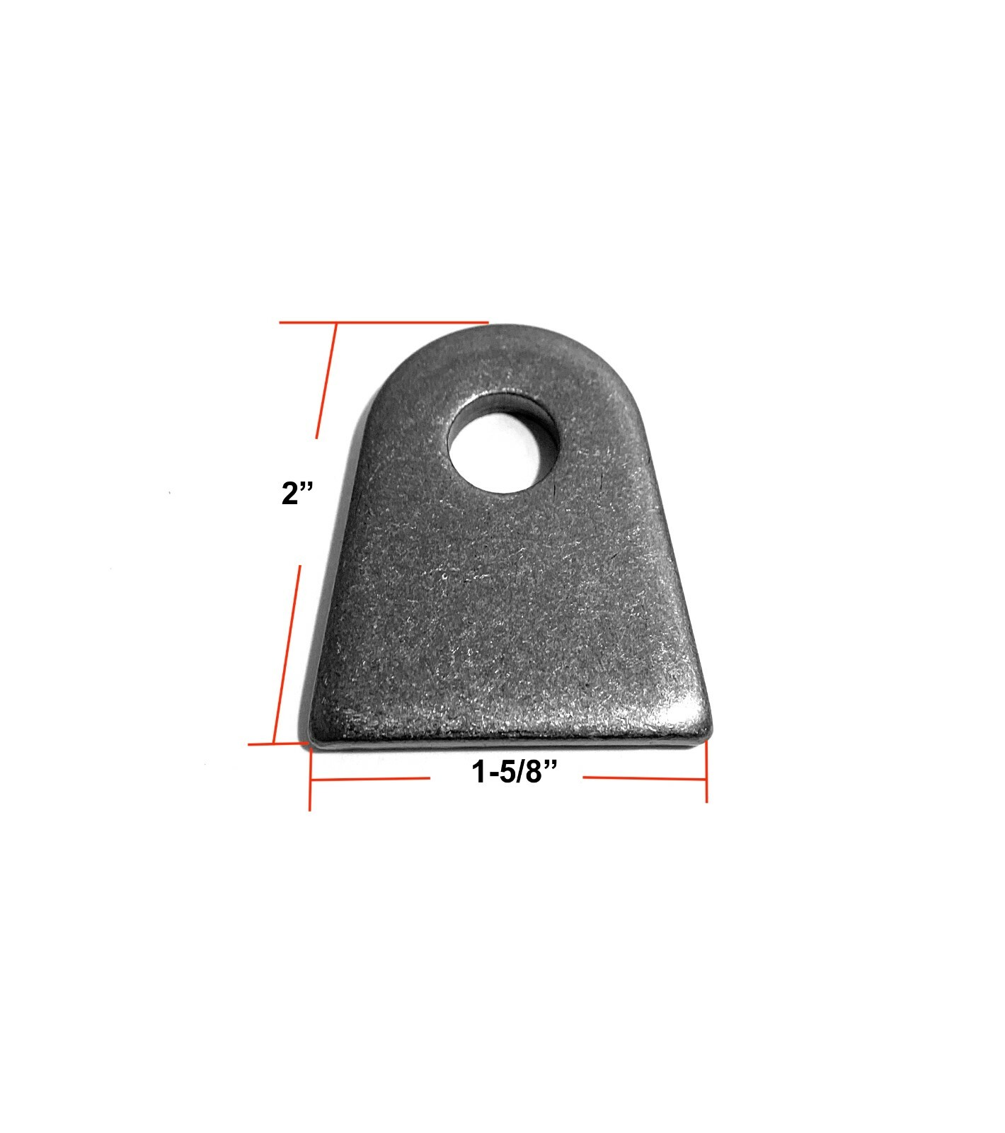 TABS / WELD TAB WITH HD 3/8" HOLE FLAT MOUNTING TAB 1/4" THICK 2" TALL