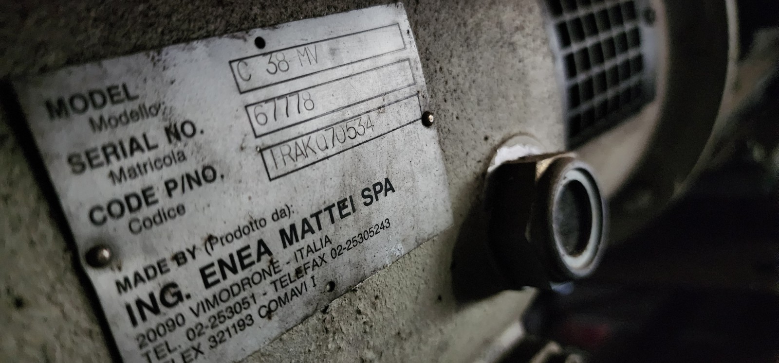Mattei 10hp Rotary Vane Compressor