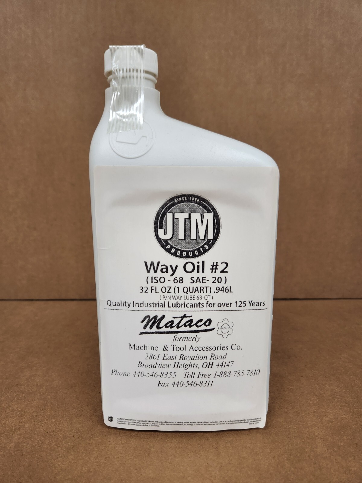 1 Pint (16oz) Lube Rite Way Oil 68 WAY OIL #2 WAY LUBE 68 Made in USA