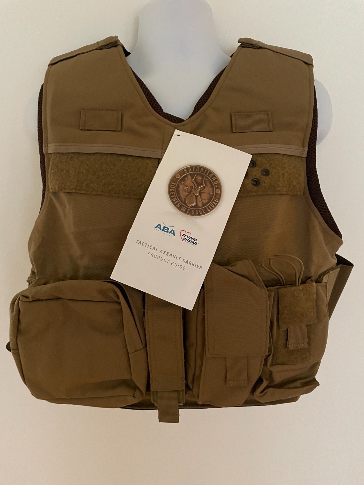 SECOND CHANCE Standard Fix Pocket Armor Carrier Side Open Medium Coyote Brown