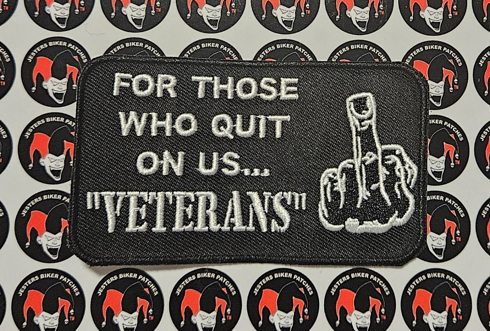 Veteran Middle Finger Embroidered Patch MS1063