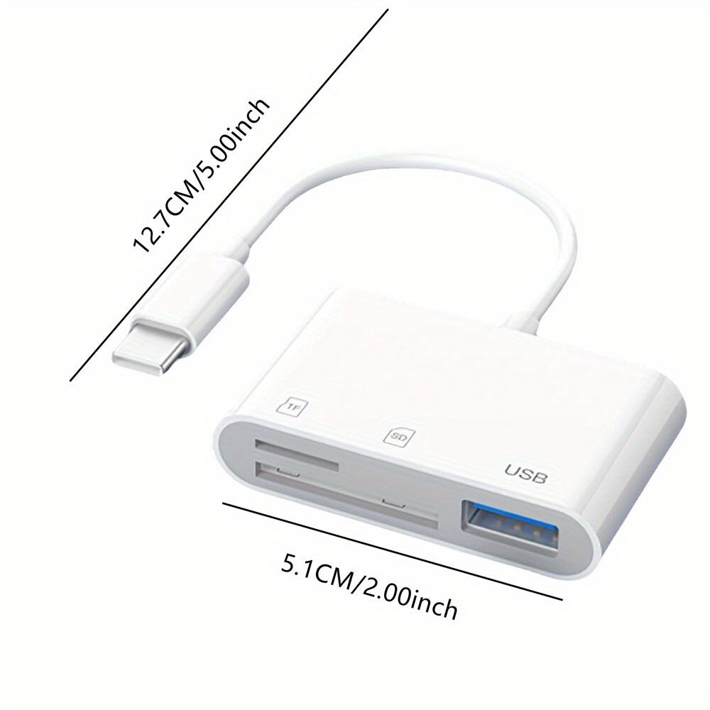 USB C to Micro SD TF Card Reader USB-C to Camera Card Adapter for iPad Pro / Mac