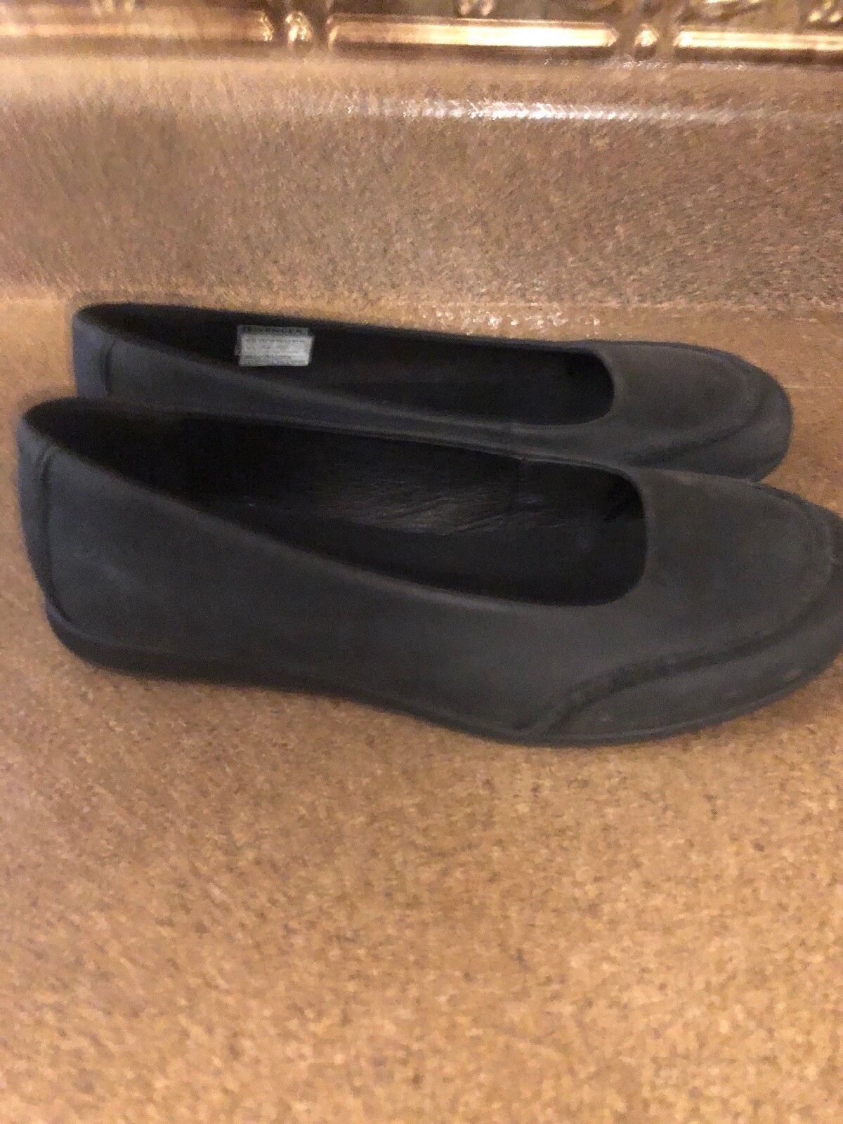 Wenger Womens 7 Black Leather Driving Flats ~Nice!