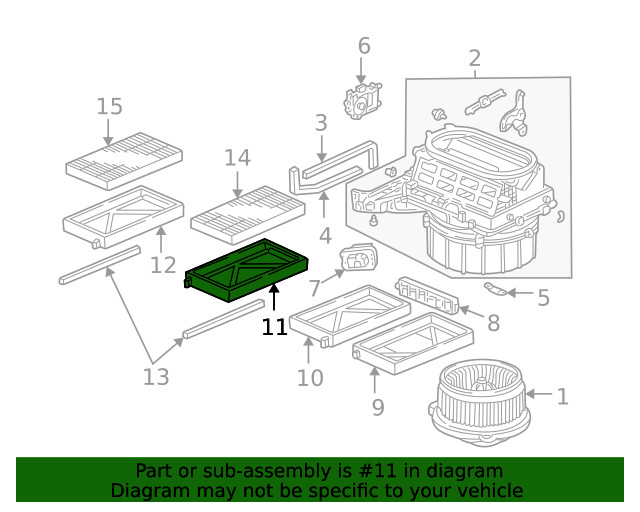 Genuine Honda Cabin Air Filter Case 80296-S5A-003