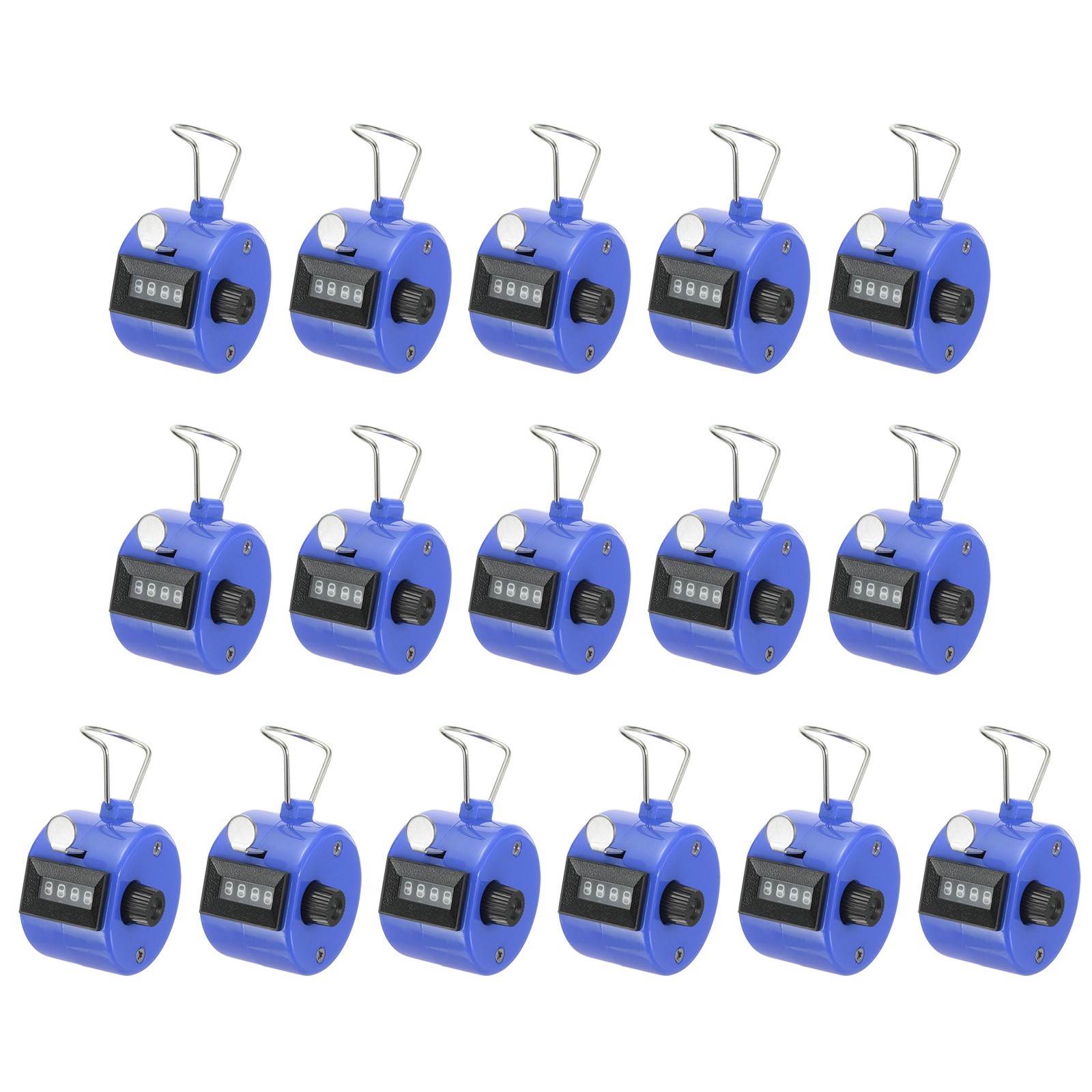 16Pcs Clicker Counter, 4 Digit Mechanical Handheld Tally Click Counter Blue