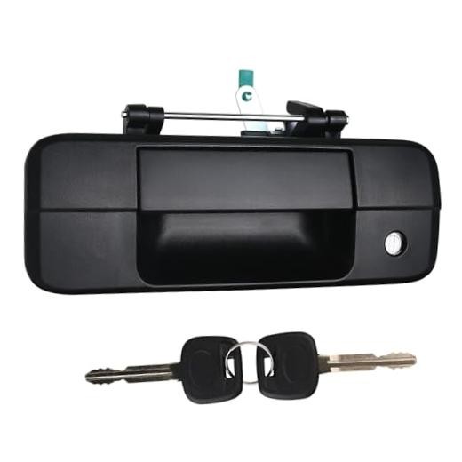 Tailgate Handle Liftgate Latch Handle with Key Lock Cylinder Textured Black