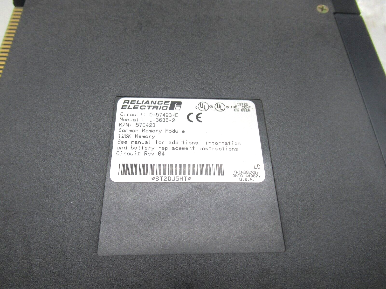 Reliance Electric ABB 57C423 Common Memory Module 128k 0-57423-E GREAT CONDITION