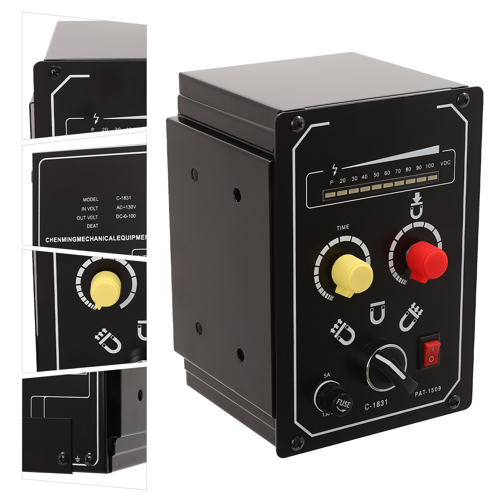 Electro Magnetic Chuck Controller 0-100V 5A DC Magnetic Force Adjustable 110VUS